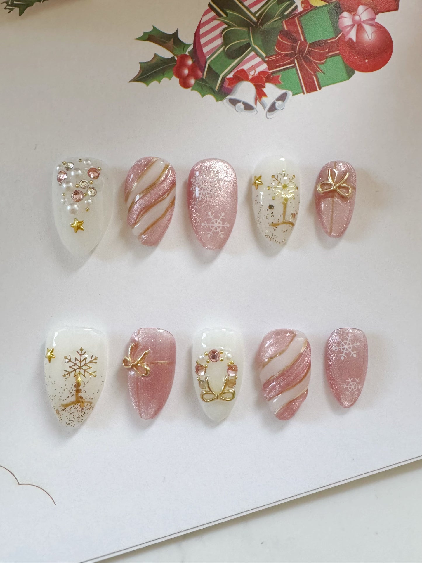 Pink Snowflake Elegance – Frosted Glow